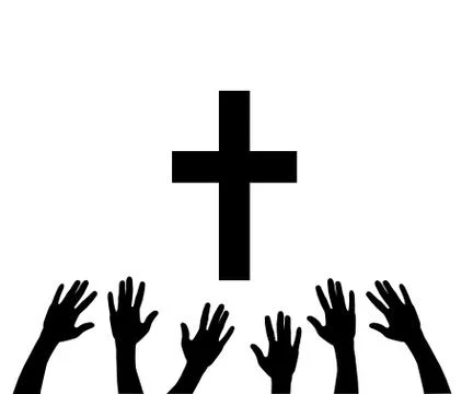 Vector Praying Hands Stock Illustration