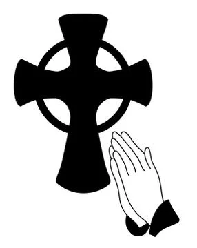 Vector Praying Hands Stock Illustration