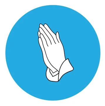 Vector Praying Hands Stock Illustration