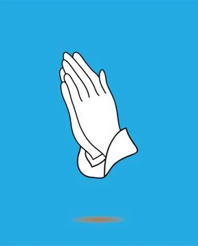 Vector Praying Hands Stock Illustration