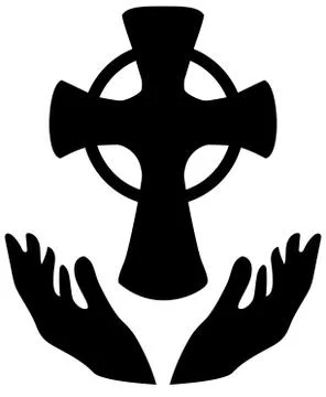 Vector Praying Hands Stock Illustration