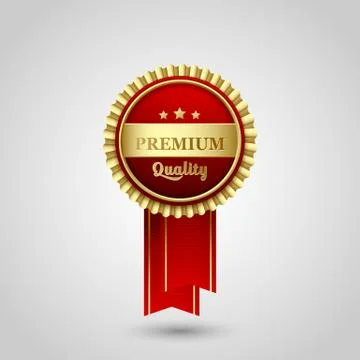 Vector Premium Quality Badge Label Stock Illustration