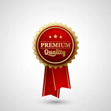 Vector Premium Quality Badge Label Stock Illustration