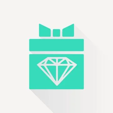 Vector present diamond icon Stock Illustration