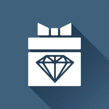 Vector present diamond icon Stock Illustration