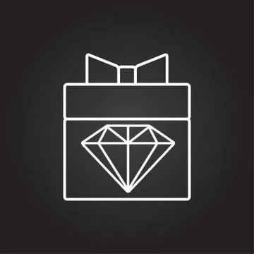 Vector present diamond icon Stock Illustration