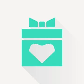 Vector present heart icon Stock Illustration