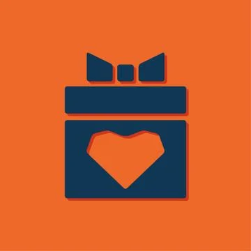 Vector present heart icon Stock Illustration