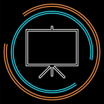 Vector presentation board icon, education icon Stock Illustration