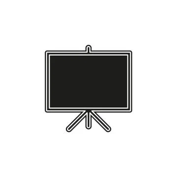 Vector presentation board icon, education icon Stock Illustration
