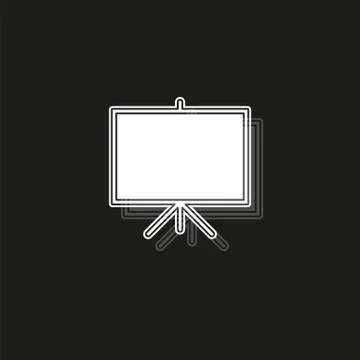 Vector presentation board icon, education icon Illustrazione stock