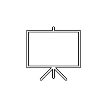 Vector presentation board icon, education icon Stock Illustration