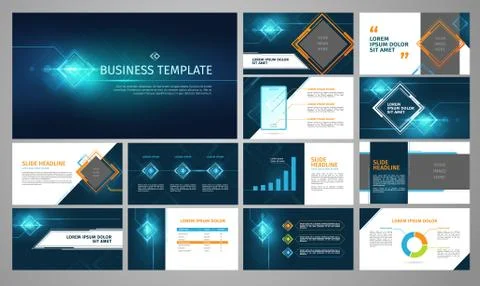 Vector presentation business banner template set Stock-Illustration