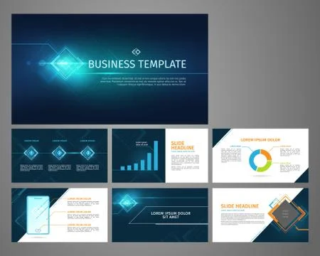 Vector presentation business banner template set Stock-Illustration