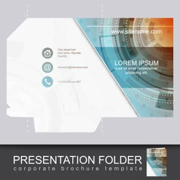 Vector presentation folder design template Stock Illustration