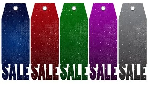 Vector Price label, tag. Winter sale. Eps 10. Stock Illustration