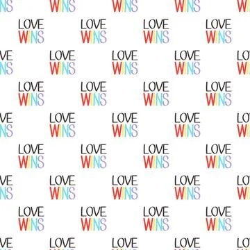Vector pride doodle seamless pattern. LGBT Hearts with rainbow. Gay parade Stock Illustration