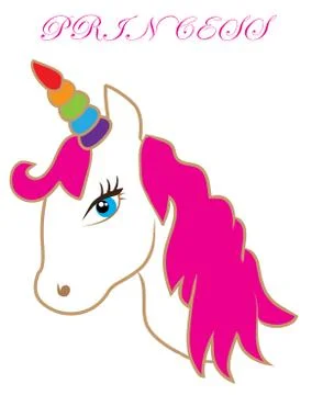 Vector Princess Unicorn Illustrazione stock