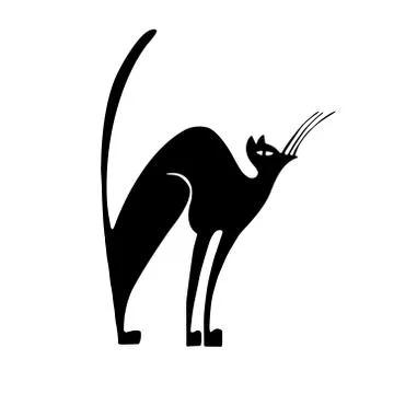 Vector print with cat Stock Illustration