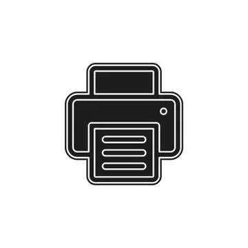 Vector Print icon, Printing button - printing sign and symbol, document print Stock Illustration