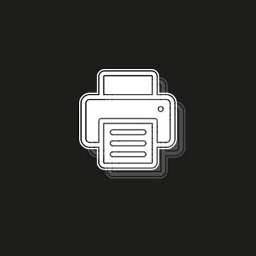Vector Print icon, Printing button - printing sign and symbol, document print Stock Illustration