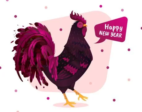 Vector print rooster. Stock Illustration