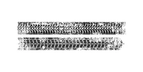 Vector Print Textured Tire Track . Design Element .Bike thread silhouette イラスト素材