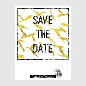 Vector printable postcard Stock Illustration