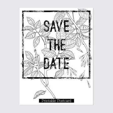 Vector printable postcard Stock Illustration