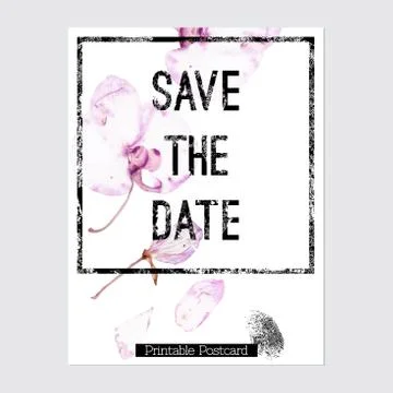 Vector printable postcard Stock Illustration