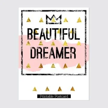 Vector printable postcard Stock Illustration