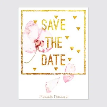 Vector printable postcard Stock Illustration