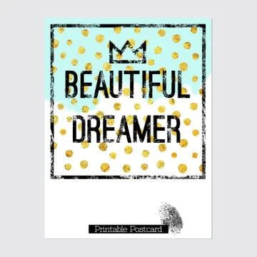 Vector printable postcard Stock Illustration