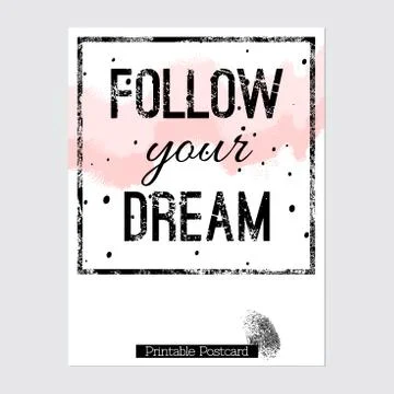 Vector printable postcard Stock Illustration