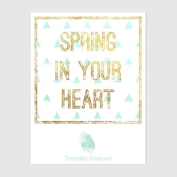 Vector printable postcard Stock Illustration