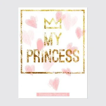 Vector printable postcard Stock Illustration