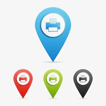 Vector printer pointers Stock Illustration