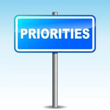 Vector priorities signpost Stock Illustration
