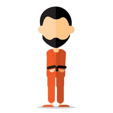 Vector : prisoner cartoon design Stock Illustration