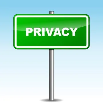 Vector privacy signpost Stock Illustration