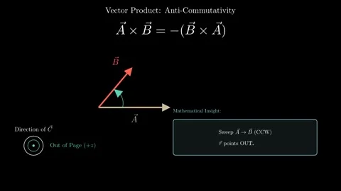 Vector product is not commutative Vídeos de archivo 335190852