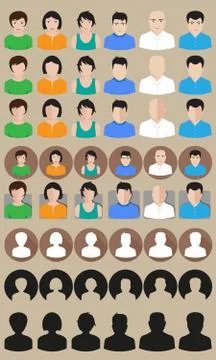 Vector profile avatars Stock Illustration