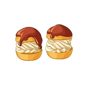 Vector profiteroles. Stock Illustration