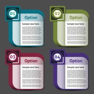 Vector Progress background / product choice or version. Illustrazione stock