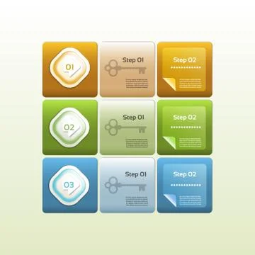 Vector Progress Background / Product Choice or Version. eps 10 Stock Illustration