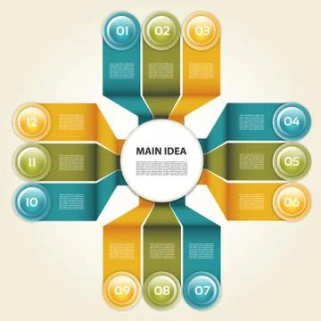 Vector Progress Background / Product Choice or Version. eps 10 Illustrazione stock