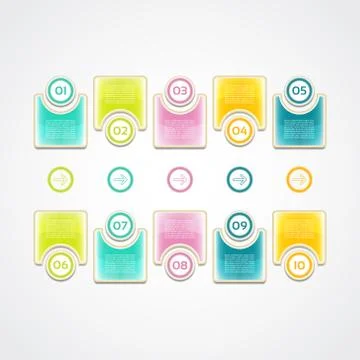 Vector Progress Background / Product Choice or Version. eps 10 Illustrazione stock