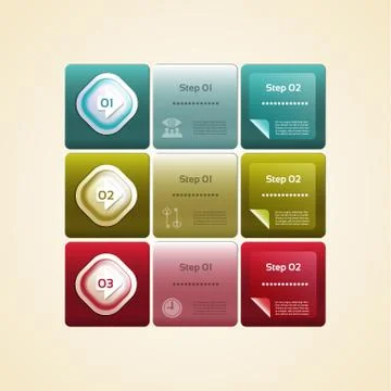 Vector Progress Background / Product Choice or Version. eps 10 Stock Illustration