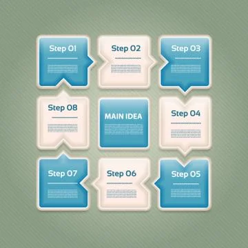 Vector Progress Background / Product choice or Version Stock Illustration