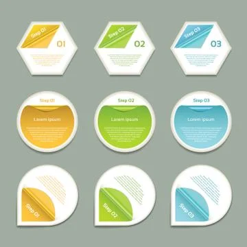 Vector Progress Background / Product Choice or Version. eps 10 Illustrazione stock